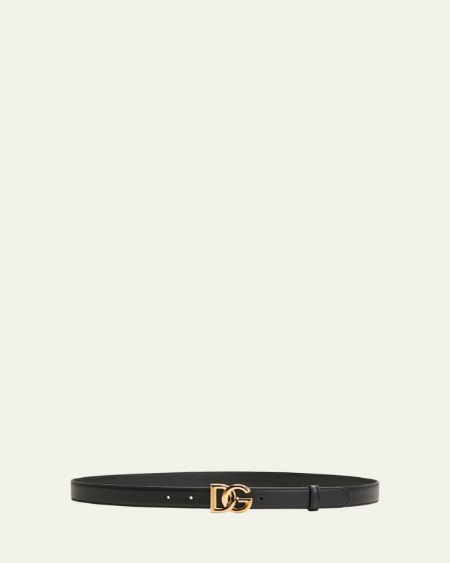 DG Ornate Logo Leather Belt